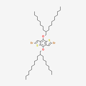 molecular formula C50H84Br2O2S2 B11784281 2,6-Dibromo-4,8-bis-(2-octyl-dodecyloxy)-1,5-dithia-s-indacene 