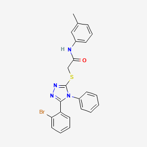 2-((5-(2-Bromophenyl)-4-phenyl-4H-1,2,4-triazol-3-yl)thio)-N-(m-tolyl)acetamide