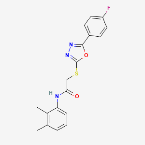 molecular formula C18H16FN3O2S B11784327 N-(2,3-Dimethylphenyl)-2-((5-(4-fluorophenyl)-1,3,4-oxadiazol-2-yl)thio)acetamide 