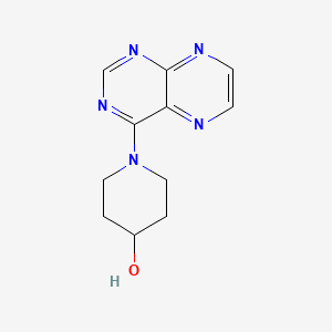 molecular formula C11H13N5O B11784392 1-(Pteridin-4-yl)piperidin-4-ol 