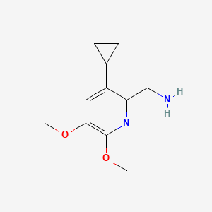 molecular formula C11H16N2O2 B11784398 (3-Cyclopropyl-5,6-dimethoxypyridin-2-yl)methanamine 