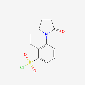 2-Ethyl-3-(2-oxopyrrolidin-1-YL)benzene-1-sulfonyl chloride