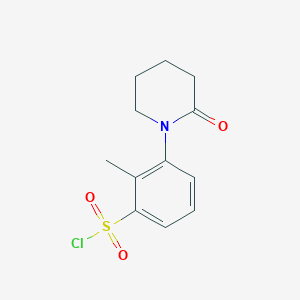 2-Methyl-3-(2-oxopiperidin-1-YL)benzene-1-sulfonyl chloride