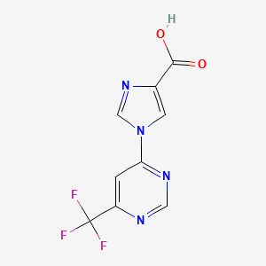 molecular formula C9H5F3N4O2 B11784422 1-(6-(Trifluoromethyl)pyrimidin-4-yl)-1H-imidazole-4-carboxylic acid 