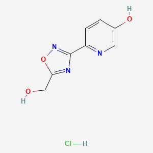 6-(5-(Hydroxymethyl)-1,2,4-oxadiazol-3-yl)pyridin-3-ol hydrochloride