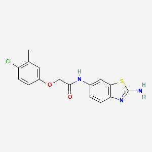 molecular formula C16H14ClN3O2S B11784440 N-(2-Aminobenzo[d]thiazol-6-yl)-2-(4-chloro-3-methylphenoxy)acetamide 