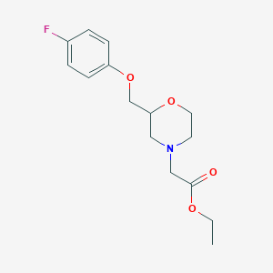 Ethyl 2-(2-((4-fluorophenoxy)methyl)morpholino)acetate