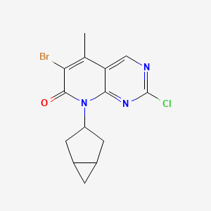 molecular formula C14H13BrClN3O B11784453 8-(Bicyclo[3.1.0]hexan-3-yl)-6-bromo-2-chloro-5-methylpyrido[2,3-d]pyrimidin-7(8H)-one 