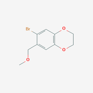 molecular formula C10H11BrO3 B11784458 6-Bromo-7-(methoxymethyl)-2,3-dihydrobenzo[b][1,4]dioxine 