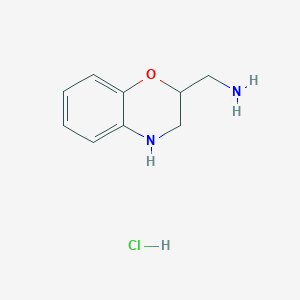 molecular formula C9H13ClN2O B11784473 (3,4-Dihydro-2H-benzo[b][1,4]oxazin-2-yl)methanamine hydrochloride 