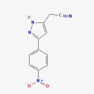 2-(5-(4-Nitrophenyl)-1H-pyrazol-3-yl)acetonitrile