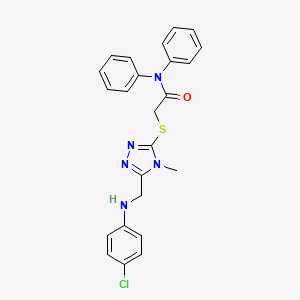 2-((5-(((4-Chlorophenyl)amino)methyl)-4-methyl-4H-1,2,4-triazol-3-yl)thio)-N,N-diphenylacetamide