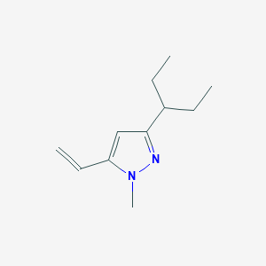 1-Methyl-3-(pentan-3-yl)-5-vinyl-1H-pyrazole