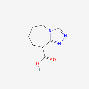 molecular formula C8H11N3O2 B11784593 6,7,8,9-Tetrahydro-5H-[1,2,4]triazolo[4,3-a]azepine-9-carboxylic acid 