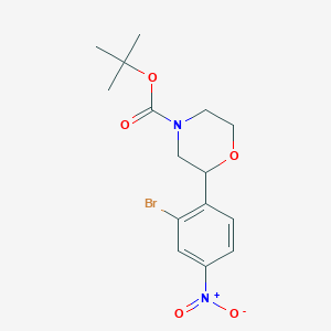 molecular formula C15H19BrN2O5 B11784619 tert-Butyl 2-(2-bromo-4-nitrophenyl)morpholine-4-carboxylate 