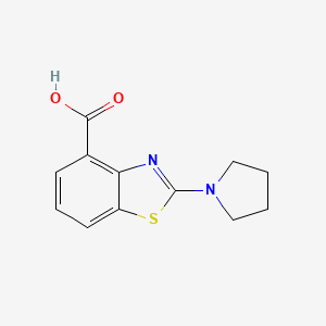 molecular formula C12H12N2O2S B11784631 2-(Pyrrolidin-1-yl)benzo[d]thiazole-4-carboxylic acid 