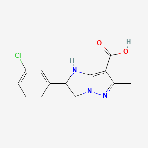 2-(3-Chlorophenyl)-6-methyl-2,3-dihydro-1H-imidazo[1,2-b]pyrazole-7-carboxylic acid