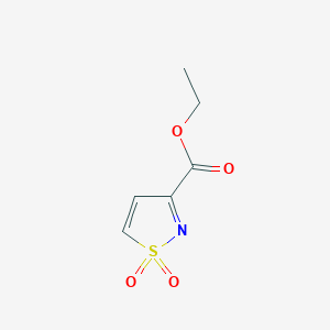 molecular formula C6H7NO4S B11784703 Ethyl isothiazole-3-carboxylate 1,1-dioxide 