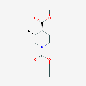 molecular formula C13H23NO4 B11784720 trans-1-Tert-butyl 4-methyl 3-methylpiperidine-1,4-dicarboxylate CAS No. 2008714-59-6