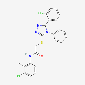 N-(3-Chloro-2-methylphenyl)-2-((5-(2-chlorophenyl)-4-phenyl-4H-1,2,4-triazol-3-yl)thio)acetamide