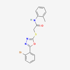 2-((5-(2-Bromophenyl)-1,3,4-oxadiazol-2-yl)thio)-N-(o-tolyl)acetamide