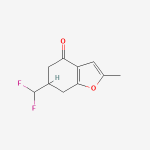 molecular formula C10H10F2O2 B11784788 6-(Difluoromethyl)-2-methyl-6,7-dihydrobenzofuran-4(5H)-one 