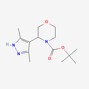 tert-Butyl 3-(3,5-dimethyl-1H-pyrazol-4-yl)morpholine-4-carboxylate