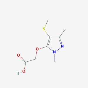 2-((1,3-Dimethyl-4-(methylthio)-1H-pyrazol-5-yl)oxy)acetic acid