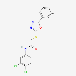 N-(3,4-dichlorophenyl)-2-((5-(m-tolyl)-1,3,4-oxadiazol-2-yl)thio)acetamide