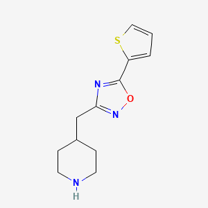 3-(Piperidin-4-ylmethyl)-5-(thiophen-2-yl)-1,2,4-oxadiazole