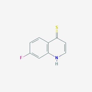 molecular formula C9H6FNS B11784864 7-Fluoroquinoline-4(1H)-thione 