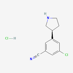 (S)-3-Chloro-5-(pyrrolidin-3-yl)benzonitrile hydrochloride