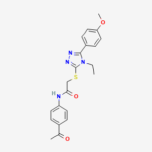 N-(4-Acetylphenyl)-2-((4-ethyl-5-(4-methoxyphenyl)-4H-1,2,4-triazol-3-yl)thio)acetamide