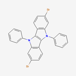 molecular formula C26H16Br2N2 B11784886 2,7-Dibromo-5,10-diphenyl-5,10-dihydroindolo[3,2-b]indole 