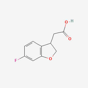 molecular formula C10H9FO3 B11784902 2-(6-Fluoro-2,3-dihydrobenzofuran-3-yl)acetic acid 