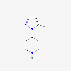 molecular formula C9H15N3 B11784910 4-(5-Methyl-1H-pyrazol-1-yl)piperidine 