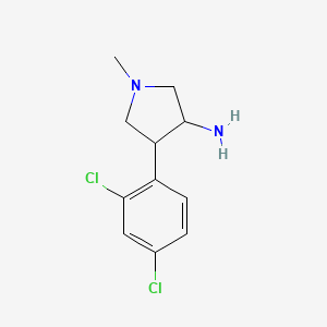 4-(2,4-Dichlorophenyl)-1-methylpyrrolidin-3-amine