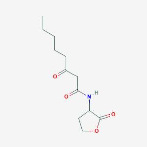molecular formula C12H19NO4 B011785 3-oxo-N-(2-oxooxolan-3-yl)octanamide CAS No. 106983-27-1
