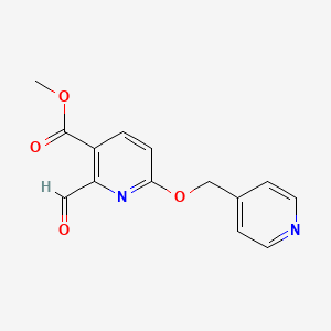 Methyl 2-formyl-6-(pyridin-4-ylmethoxy)nicotinate