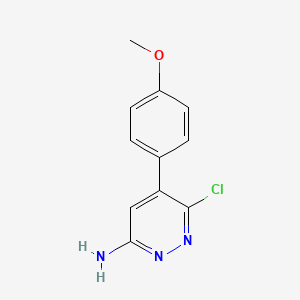 6-Chloro-5-(4-methoxyphenyl)pyridazin-3-amine