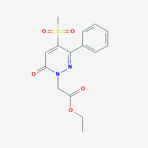 Ethyl2-(4-(methylsulfonyl)-6-oxo-3-phenylpyridazin-1(6H)-yl)acetate