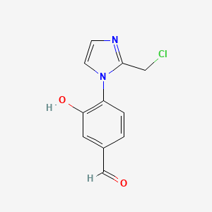 4-(2-(Chloromethyl)-1H-imidazol-1-yl)-3-hydroxybenzaldehyde