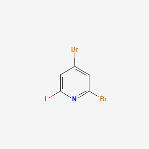 molecular formula C5H2Br2IN B11785145 2,4-Dibromo-6-iodopyridine 