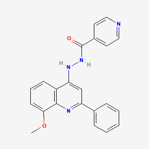 2-Phenyl-4-isonicotinyl-hydrazino-8-methoxy-quinoline