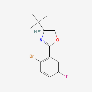 (S)-2-(2-Bromo-5-fluorophenyl)-4-(tert-butyl)-4,5-dihydrooxazole