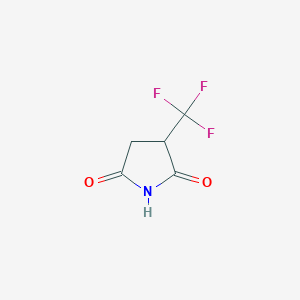 molecular formula C5H4F3NO2 B11785229 3-(Trifluoromethyl)pyrrolidine-2,5-dione 