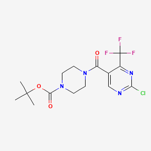 tert-Butyl 4-(2-chloro-4-(trifluoromethyl)pyrimidine-5-carbonyl)piperazine-1-carboxylate