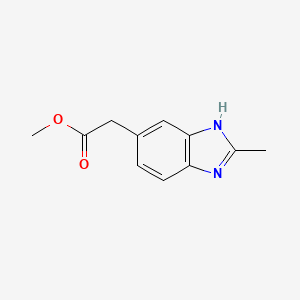 molecular formula C11H12N2O2 B11785254 Methyl 2-(2-methyl-1H-benzo[d]imidazol-5-yl)acetate 