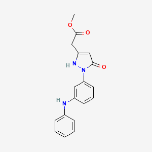 Methyl 2-(5-hydroxy-1-(3-(phenylamino)phenyl)-1H-pyrazol-3-yl)acetate