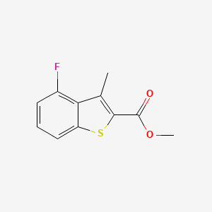 molecular formula C11H9FO2S B11785283 Methyl 4-fluoro-3-methylbenzo[b]thiophene-2-carboxylate 